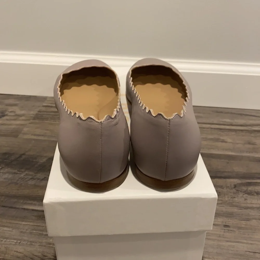 😍 Chloe Lauren Leather Ballet Flats Shoes NEW! - Picture 7 of 16